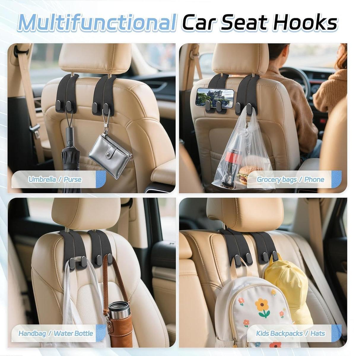 Car Seat Headrest Double Hook